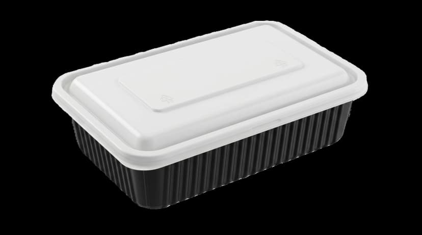 650ml Single Compartment Bowl (Black Base)